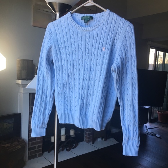 sky blue knit sweater